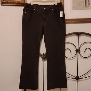 GAP Long & Lean Low Rise Jeans Dark Brown Size 33 Regular (Size 16R) NWT